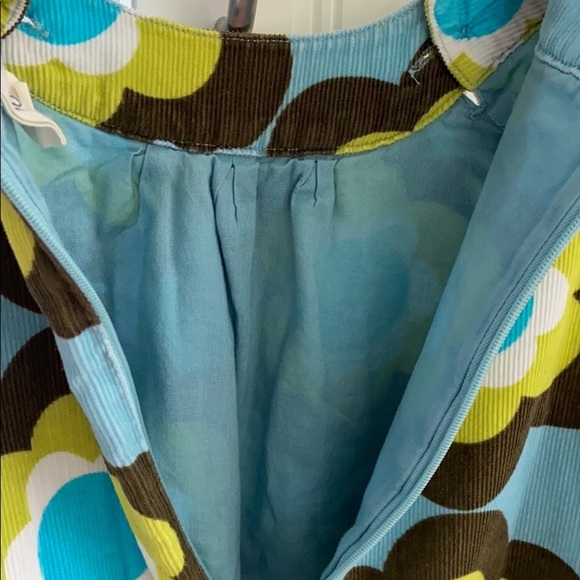 Mini Boden Girls Big Floral Fully Lined Corduroy Dress 3-4 - Picture 7 of 11